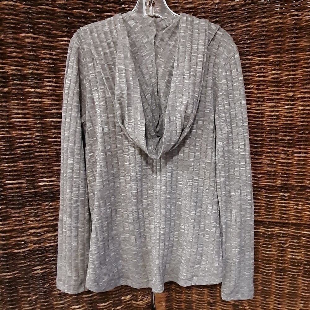 Juicy Couture Shirt Women's Small Gray Wrap Top 90s Y2K Knit Hoodie Hooded - Picture 4 of 6